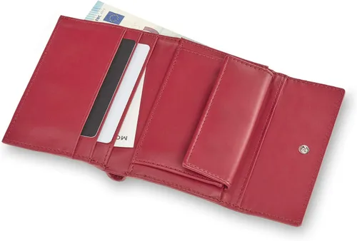 Vista 5 de Moleskine Classic - Cartera triple de piel, color rojo
