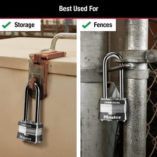 Vista 4 de Master Lock 1KALJ - Candado para exteriores con llave, plateado, 1LJ, 1 paquete
