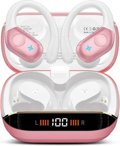 Vista 10 de Ltinist Auriculares inalámbricos, auriculares Bluetooth 5.4 deportivos de 75 horas, auriculares Bluetooth 2026, graves profundos sobre los oídos