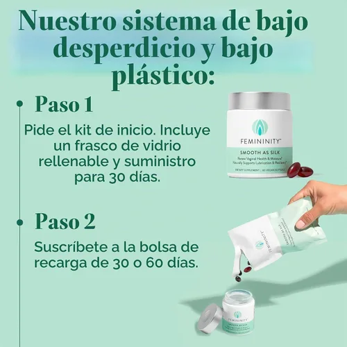 Vista 7 de Femininity Recambio suave como seda de 30 días para sequedad vaginal (60 cápsulas blandas) – Aceite de espino amarillo con 365 mg de Omega 7 + Omega