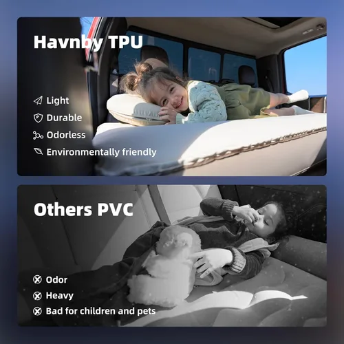 Vista 2 de Havnby SnugNest - Colchón inflable para camioneta para cabina trasera Ford