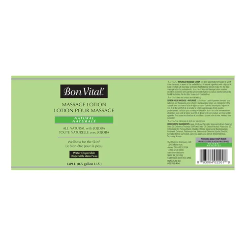 Vista 2 de Bon Vital Naturale Loción Masaje - Botella de 1/2 Galón