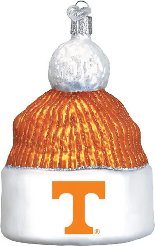 Vista 8 de Old World Christmas Adorno soplado de vidrio de fútbol americano de la Universidad de Tennessee para árbol de Navidad, decoración navideña hecha a