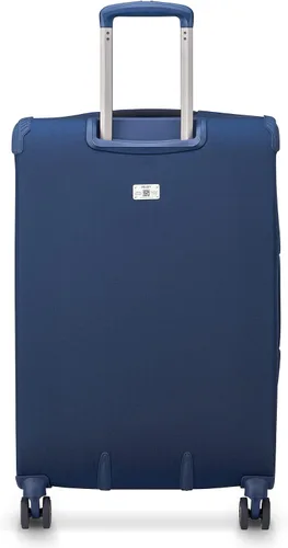 Vista 5 de DELSEY PARIS Helium DLX Softside - Maleta expandible con ruedas giratorias, azul marino, a cuadros, mediano de 25 pulgadas