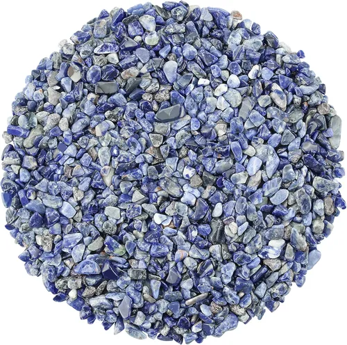 Vista 16 de ZHIYUXI Relleno de florero de fluorita de cristal, 0.22 libras, chips curativos pulidos para decoración, grava para pecera, plantas suculentas