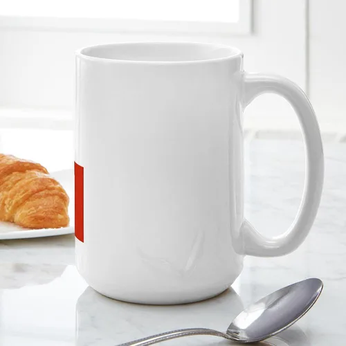 Vista 4 de CafePress Taza de café de cerámica extra grande de 15 oz (15.0 fl oz) con bandera de Chile