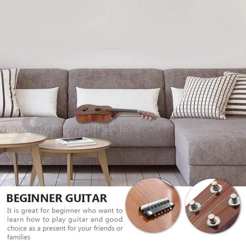 Vista 5 de Guitarra acústica de 23 pulgadas para niños, pequeño instrumento popular para principiantes, niños y niñas, cómoda y ligera guitarra de práctica