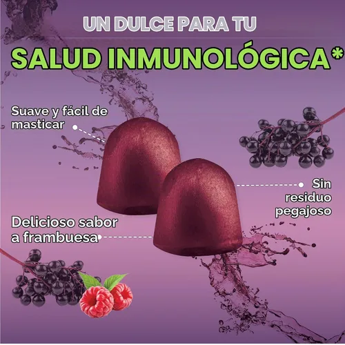 Vista 3 de Viva Naturals Sambucus - Gomitas de saúco para adultos con vitamina C