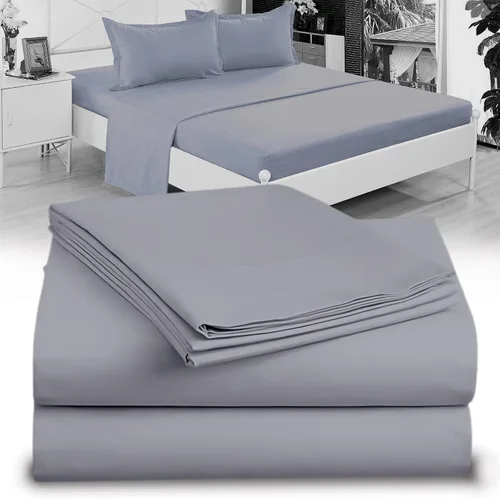 Vista 38 de Juego de Sábanas Twin - Sábanas de Cama Twin de Microfibra Ultra-Suave 1800 - Doble Cepillado - Bolsillos Profundos - Ajuste Fácil - Sin Arrugas Gris