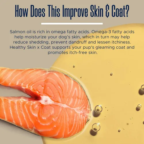 Vista 7 de Suplementos de aceite de pescado para perros – 180 deliciosas golosinas masticables – Aceite de salmón rico en Omega 3, EPA, DHA, biotina y vitamina