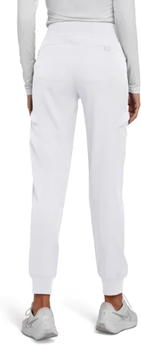 Vista 3 de MediChic Pantalones médicos de enfermería para mujer, pantalones elásticos con 6 bolsillos