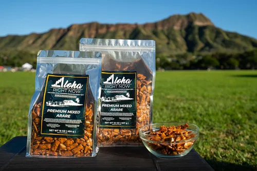 Vista 8 de Aloha Right Now Galletas de arroz arare mixtas de primera calidad, mezcla de bocadillos asiáticos estilo japonés hawaiano Mochi Crunch