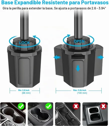 Vista 4 de Soporte de tableta para coche, soporte de tableta para camión, brazo