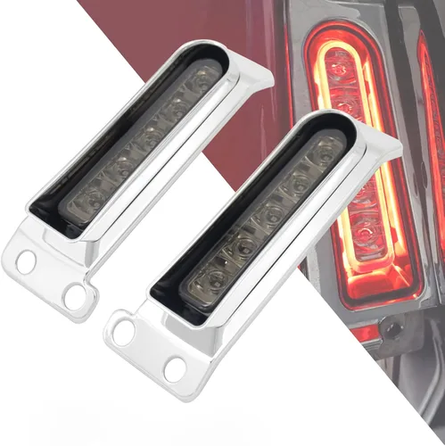 Vista 10 de Insertos de soporte para alforjas LED, panel de relleno para luz auxiliar del guardabarros, luces de freno y cola para Harley Electra Glide Road