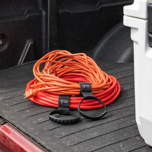 Vista 7 de Teal Triangle Paquete de 3 correas de cable con asa de transporte, bridas de engranajes resistentes de 15 pulgadas, envoltura de cable con capacidad