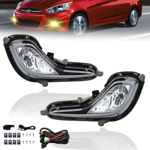 Vista 18 de Boxlight - Luces antiniebla compatibles con Hyundai Santa Fe 2007 2008 2009, un par de luces antiniebla con lente transparente para parachoques
