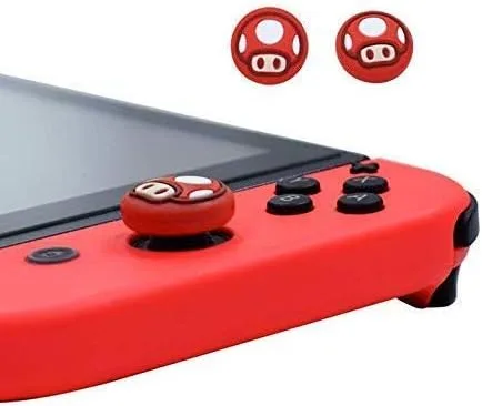 Vista 2 de 2PCS Silicone Joystick Thumb Stick Grips Cover Thumbstick Cap for Nintendo Switch Lite Console for Joy-Con Controller Joystisck Thumb Grip