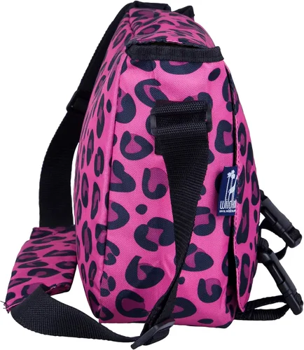 Vista 4 de Wildkin Jumpstart Bolso de mensajero, Leopardo rosa, talla única , Pink Leopard