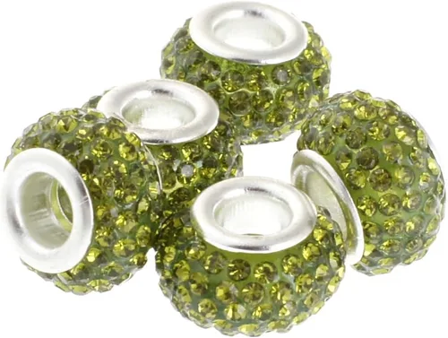 Vista 10 de RUBYCA Cuentas de cristal checo hechas a mano con agujero grande para pulseras europeas (10 unidades, morado, 0.433 in)