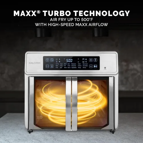 Vista 5 de Kalorik Horno freidora de aire MAXX Advance Series de 26 cuartos de galón con controles digitales, puerta de fácil visualización y 21 ajustes