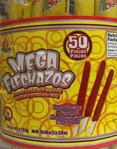 Vista 2 de El Azteca Mega Flechazos dulce sabor tamarindo salado y enchilado, 50