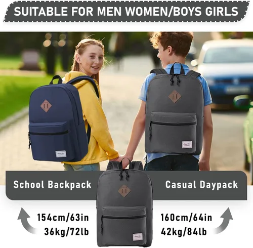 Vista 6 de Mochila para la escuela, ChaseChic - Mochila ligera resistente al agua para hombres, mujeres, universidad, escuela secundaria, adolescentes, niños