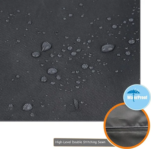 Vista 4 de Funda impermeable para fuente para exteriores, resistente al agua, protector de fuente de agua de jardín con rejillas de ventilación y correas
