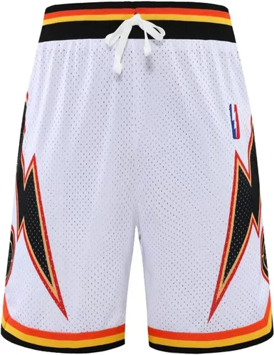 Vista 2 de BOOMLEMON Pantalones cortos de baloncesto para hombre, pantalones cortos de entrenamiento de gimnasio, pantalones cortos deportivos de malla
