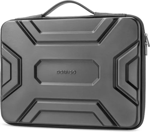 Vista 10 de DOMISO Funda para laptop de 13.3 pulgadas con asa, bolsa de computadora a prueba de golpes, impermeable, funda protectora de EVA para portátiles