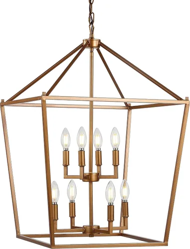 Vista 8 de JONATHAN Y JYL7601A - Lámpara de pagoda regulable y ajustable de metal LED, clásica, tradicional de estilo granja para comedor, sala de estar