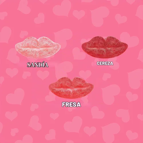 Vista 3 de Jelly Belly Valentine Sour Pucker Lips 2.8 oz Grab & Go® Bolsa