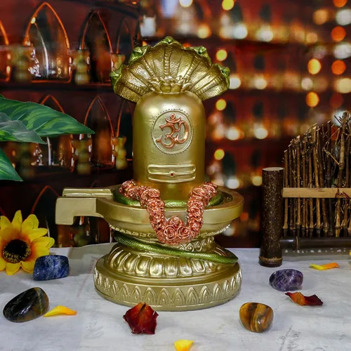 Vista 2 de alikiki Dios hindú Shiva Lingam Estatua - India Templo Mandir Murti Señor Ídolo Templo indio Pooja Artículo Puja Escultura Religiosa Diwali Regalos