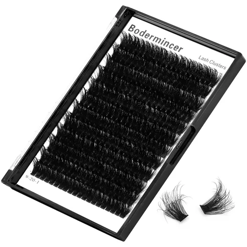 Vista 10 de Bodermincer 7D/10D/20D/30D/40D/50D/60D/80D/100D Rizo D, 240 unidades, extensiones de pestañas postizas, individuales y en racimo, pestañas falsas