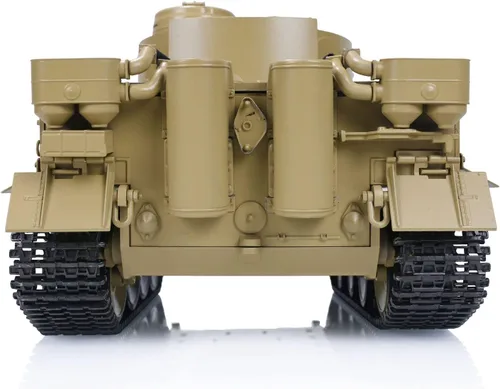 Vista 9 de Heng Long Mato Metal Escala 1/16 Amarillo German Tiger I Bb Shooting RTR Rc Tank 1220 Amarillo, US en Stock