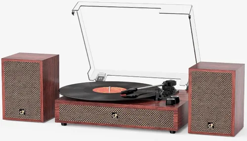 Vista 11 de Tocadiscos Bluetooth con altavoces externos con transmisión por correa Negro (Black Wood)