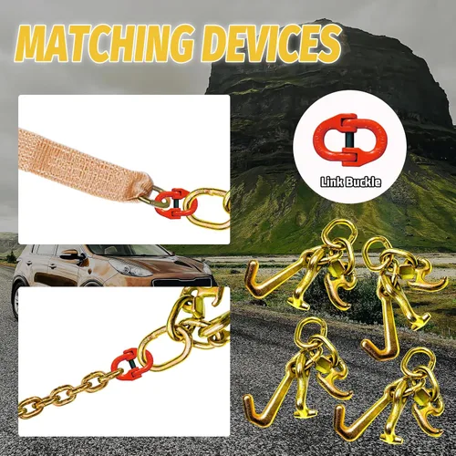 Vista 5 de RTJ - Ganchos de racimo de 5400 libras, gancho de amarre de remolque de 5/16 pulgadas, gancho de brida de remolque G70, equipo de accesorios