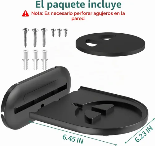 Vista 6 de PlusAcc Soporte de pared para Studio & HomePod & Era 100, negro