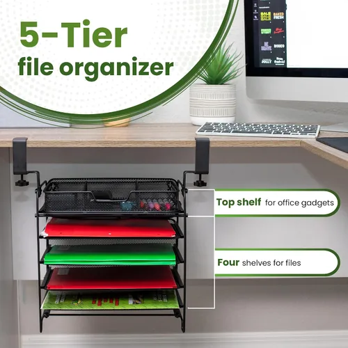 Vista 2 de Organizador de archivos que se fija debajo del escritorio