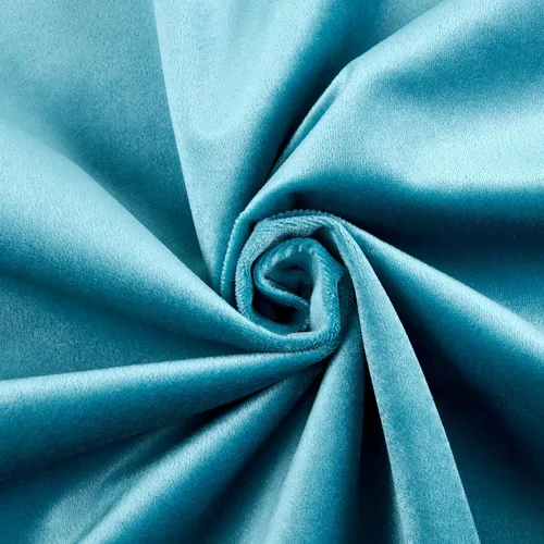 Vista 3 de Plush Darling Velvet Aqua, Fabric by the Yard