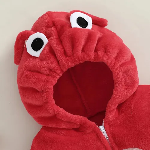 Vista 2 de Mameluco con capucha para bebé recién nacido, disfraz de Halloween, diseño de flamenco, disfraz de cosplay