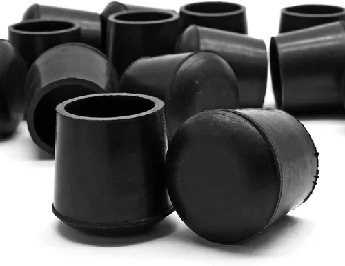 Vista 2 de Piutouyar Fundas redondas de goma de PVC para muebles, protectores de patas de silla de mesa de 0.984 in/1 pulgada, tapa de extremo antideslizante