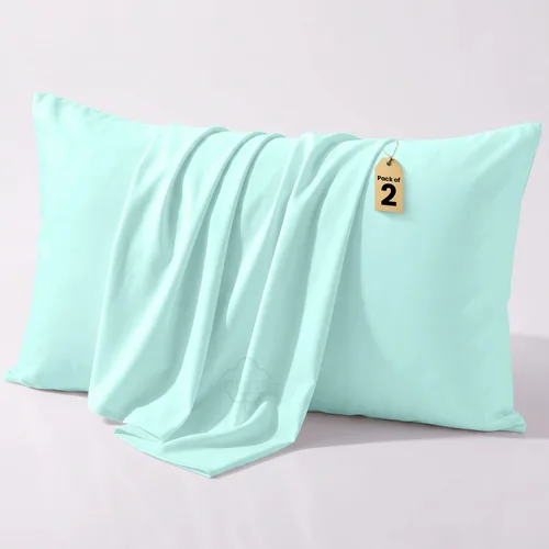 Vista 15 de COTTON STICH Juego de 2 fundas de almohada para niños pequeños, mini fundas de almohada de algodón de 600 hilos, fundas de almohada suaves y ligeras