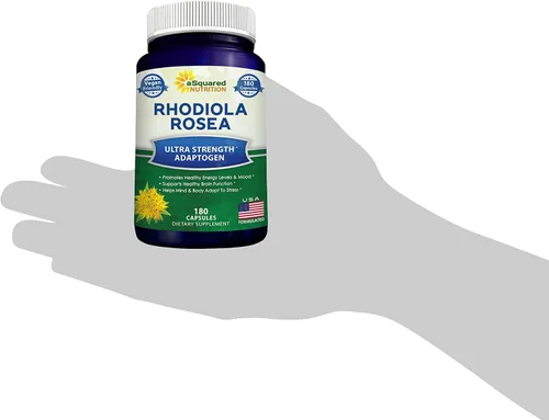 Vista 9 de aSquared Nutrition Rhodiola Rosea Suplemento 1000 mg – 180 cápsulas veganas – Pastillas de extracto de raíz de Rhodiola de máxima fuerza que mejoran