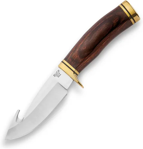 Vista 9 de Buck Knives 691 Buck Zipper Cuchillo de Caza, Hoja Fija de 4-1/4 pulgadas, Mango de Goma, Hoja de Acero Inoxidable 420HC con Punta de Gota y Gancho