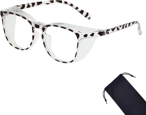 Vista 9 de Gafas de seguridad para hombres y mujeres, gafas de seguridad antivaho cómodas, bloqueo de luz azul, protección UV, enfermeras adultas