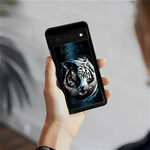 Vista 1682 de Compatible con Google Pixel 4A 5G Mobile Case Creative Acrylic Panel trasero Silicona Protección Grip especialmente diseñado para Google Pixel 4A 5G
