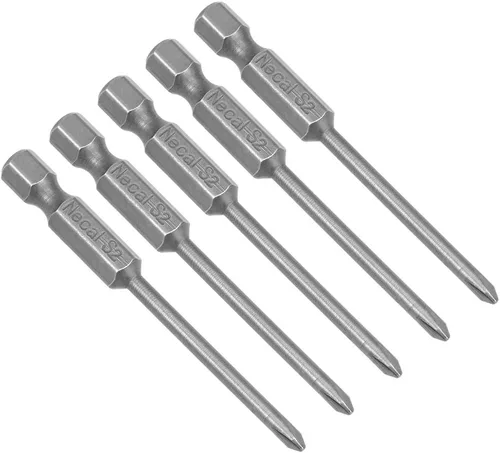 Vista 9 de uxcell 5 brocas magnéticas Phillips PH0 de 0.079 in, vástago hexagonal de 1/4 de pulgada, herramienta eléctrica S2 de 2.56 pulgadas de longitud