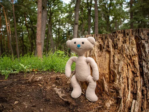 Vista 6 de Oso Alpha de Peluche Hecho a Mano Juguetes de Peluche de Terror de 11 Pulgadas