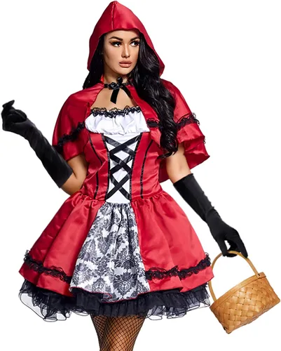 Vista 2 de Disfraz de gato para mujer, disfraz de Halloween, fiesta de baile de cosplay, con capucha, chal, disfraz de traje