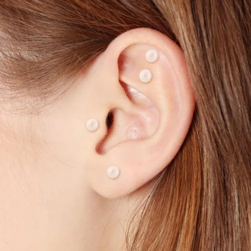 Vista 5 de SmallCat Retenedor de piercing transparente para mujeres y hombres, retenedor de anillos de labios de plástico transparente, retenedores de nariz